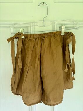 Cupshe Caramel Tie-Waist High Waist Women's Shorts